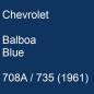 Preview: Chevrolet, Balboa Blue, 708A / 735 (1961).